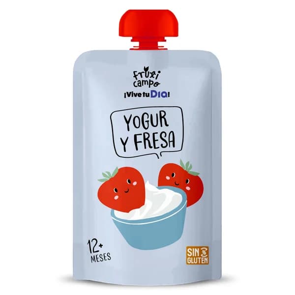 Alimento infantil lácteo con puré de fresa Fruticampo de Dia bolsa 100 g - 0.1 kg - Imagen del producto en Findit