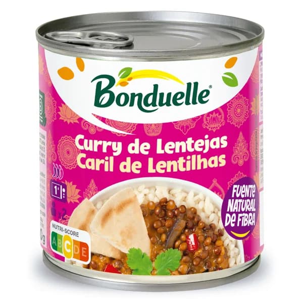 Curry de lentejas Bonduelle lata 400 g - 0.4 kg - Imagen del producto en Findit