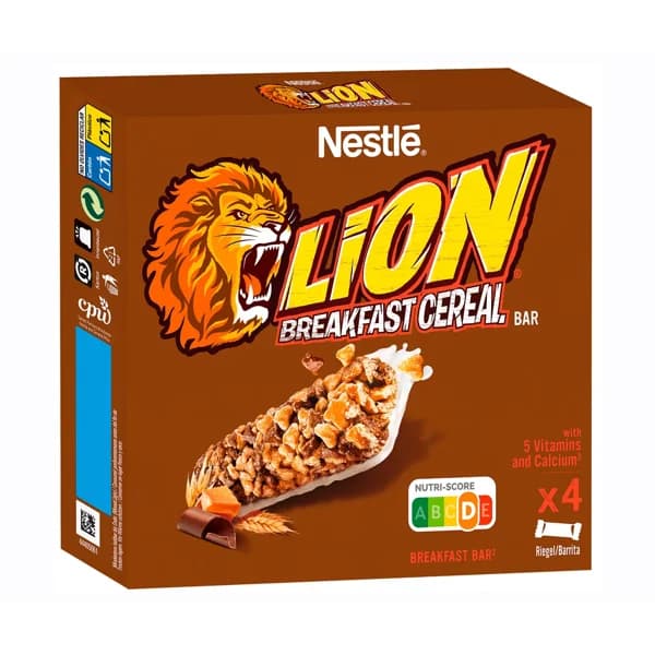 NESTLÉ Barra cereal lion 4 uds.100 g. - 0.1 kg - Imagen del producto en Findit