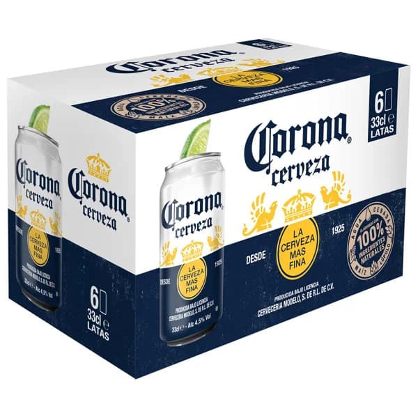 CORONA Pack cerveza mejicanas 6 uds. x33 cl. - 1.98 l - Imagen del producto en Findit