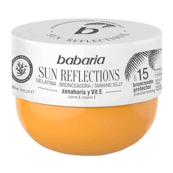 BABARIA Protector solar con textura gelatina y FPS 15 (medio) BABARIA Sun reflections 200 ml. - 0.3 l - Imagen del producto en Findit