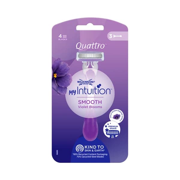 WILKINSON My intuition quattro Maquinilla desechable para depilación con cabezal de 4 hojas 3 uds. - 1 ud - Imagen del producto en Findit