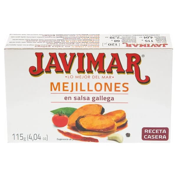 JAVIMAR Mejillones en salsa gallega 68 g. - 0.07 kg - Imagen del producto en Findit