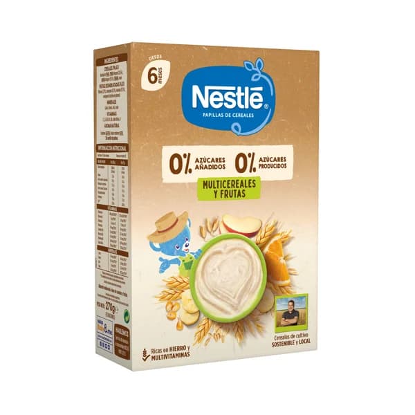 NESTLÉ Papilla multicereales y frutas (avena, maíz, trigo, arroz, centeno y cebada), a partir de 6 meses 270 g. - 0.27 kg - Imagen del producto en Findit