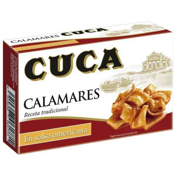 CUCA Calamares en salsa americana en trozos 72 g. - 0.07 kg - Imagen del producto en Findit