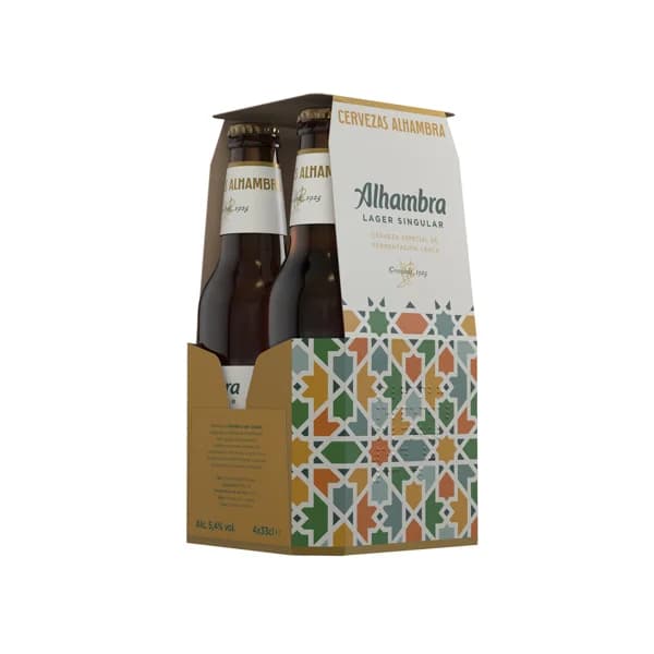 ALHAMBRA LAGER SINGULAR Especial Cerveza pack de 4 uds. de 33 cl. - 1.32 l - Imagen del producto en Findit