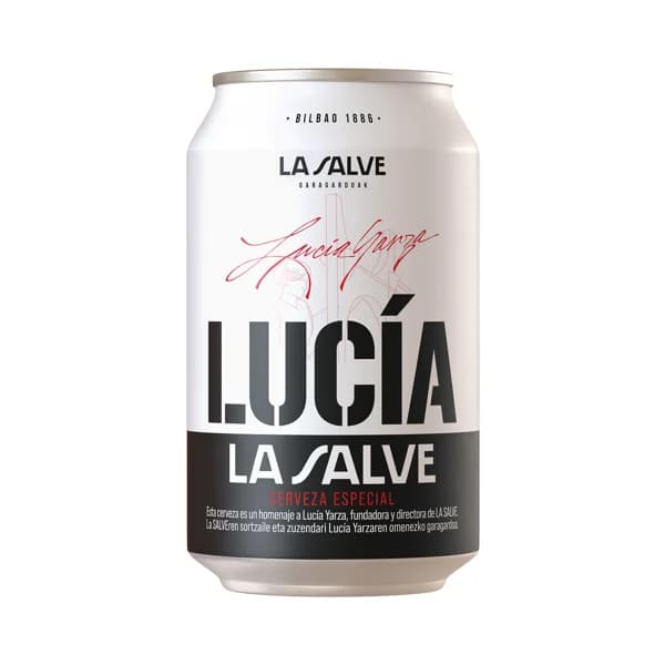 LA SALVE Cerveza rubia Lucía lata de 33 cl. - 0.33 l - Imagen del producto en Findit