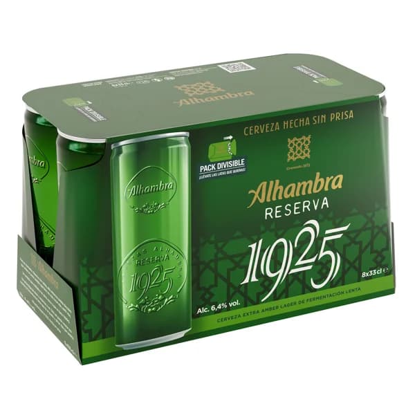 ALHAMBRA Reserva 1925 Cerveza pack 8 uds x 33 cl - 2.64 l - Imagen del producto en Findit