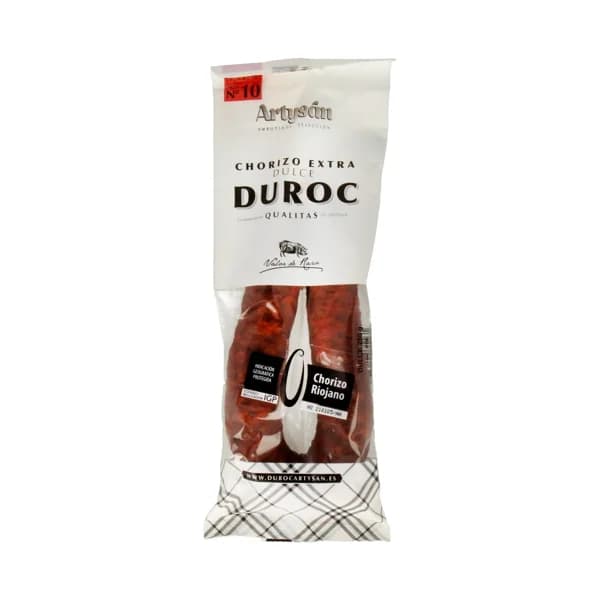 DUROC Sarta de chorizo dulce, de calidad extra e I.G.P Chorizo riojano DUROC 250 g. - 0.25 kg - Imagen del producto en Findit