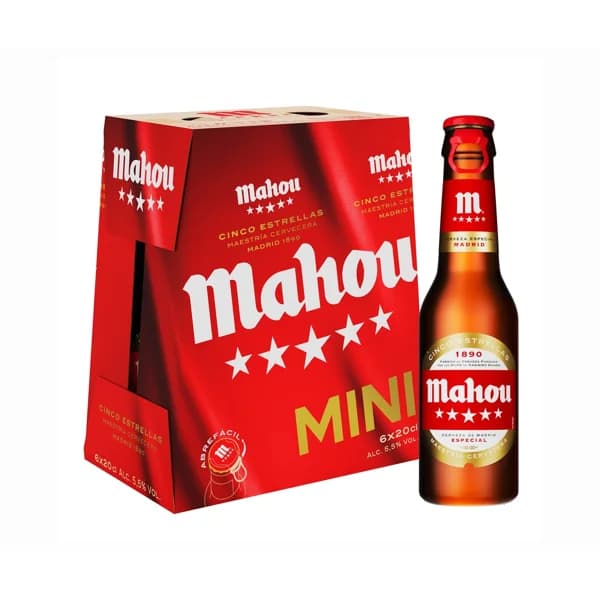 MAHOUCerveza 5 estrellas pack 6 x 20 cl. - 1.2 l - Imagen del producto en Findit