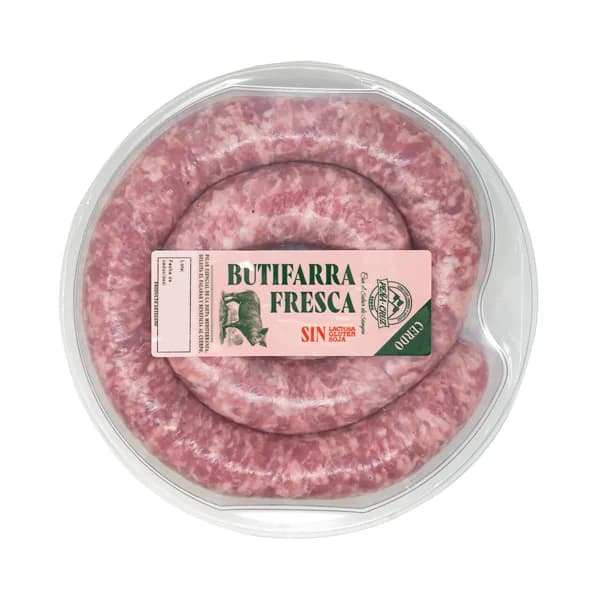 PEÑA CRUZ  Butifarra fresca de cerdo, elaborada sin gluten ni lactosa ni soja 600 g. - 0.6 kg - Imagen del producto en Findit