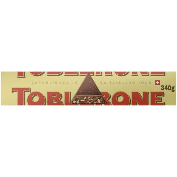 Barrita de chocolate con leche TOBLERONE, 1 ud, 340 g - 0.34 kg - Imagen del producto en Findit