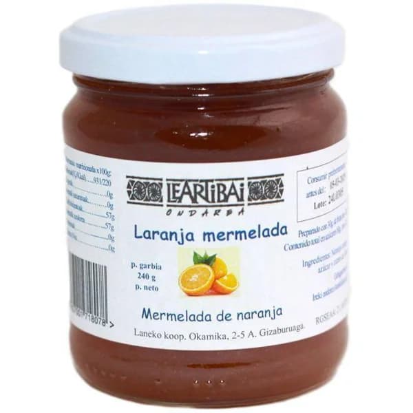 Mermelada de naranja LEARTIBAI, frasco 240 g - 0.24 kg - Imagen del producto en Findit