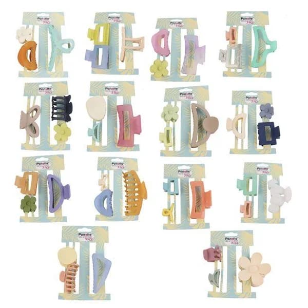 Pinzas para el pelo PONETTE, pack 3 uds - 3 ud - Imagen del producto en Findit
