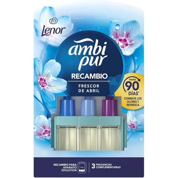 Ambientador 3 vol frescor AMBIPUR, recambio 1 ud - 1 ud - Imagen del producto en Findit
