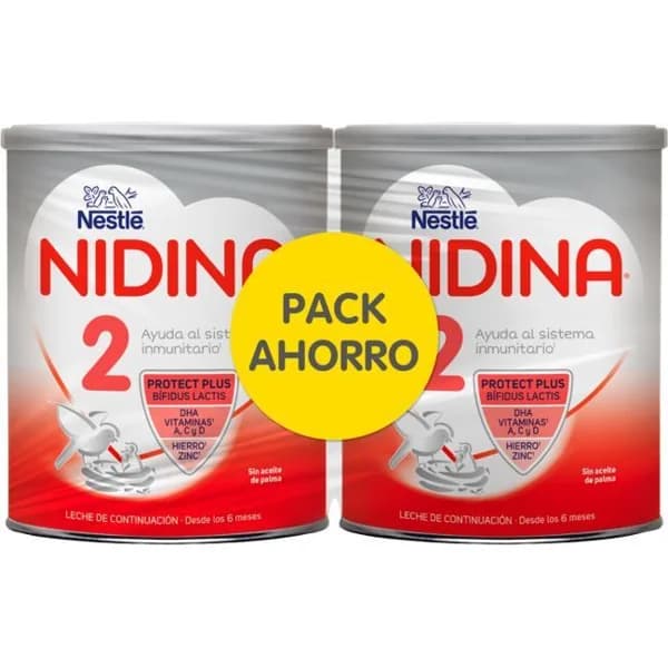 Leche de continuación NIDINA 2, pack 2x800 g - 1.6 kg - Imagen del producto en Findit
