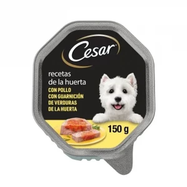 Comida húmeda de pollo y verduras para perro Cesar Recetas de la Huerta 150 g. - 0.15 kg - Imagen del producto en Findit