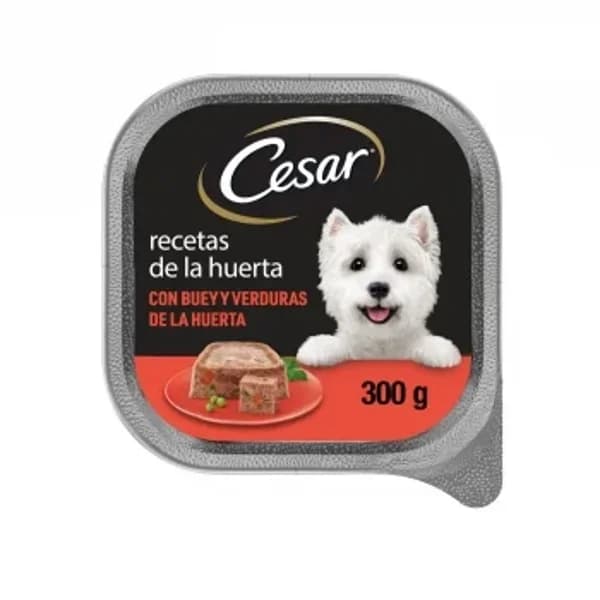 Comida húmeda de buey y verduras para perro Cesar Recetas de la Huerta 300 g. - 0.3 kg - Imagen del producto en Findit