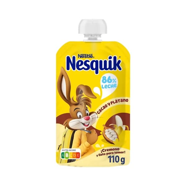 NESQUIK Bolsita (pouch) preparado lácteo infantil con cacao y plátano 110 g. - 0.11 kg - Imagen del producto en Findit