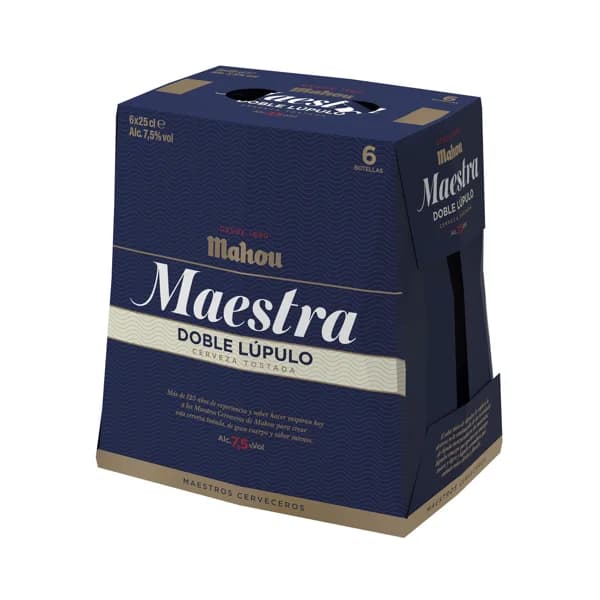 MAHOU MAESTRA Cerveza pack de 6 botellas de 25 cl. - 1.5 l - Imagen del producto en Findit
