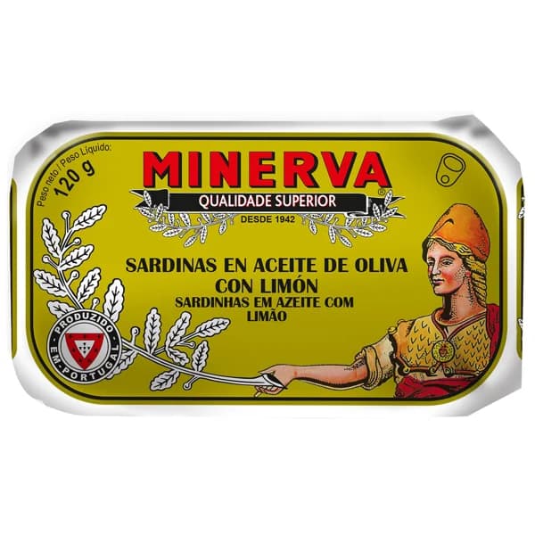 MINERVA Sardinas en aceite de oliva con limón 120 g. - 0.09 kg - Imagen del producto en Findit