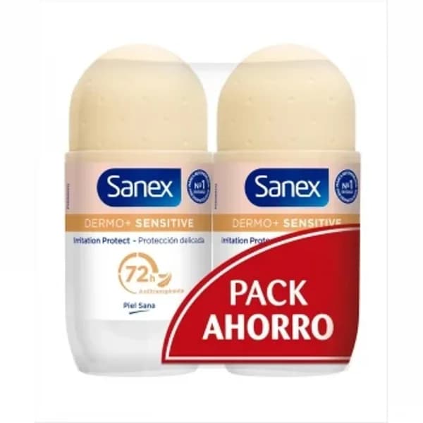 Desodorante roll-on dermo+sensitive Sanex pack de 2 unidades 50 ml. - 0.1 l - Imagen del producto en Findit