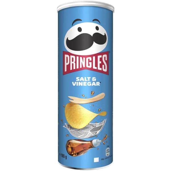 Aperitivo sal-vinagre PRINGLES, tubo 165 g - 0.17 kg - Imagen del producto en Findit