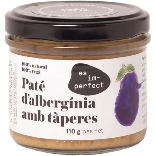 Paté de berengena con alcaparras ES IM-PERFECT, frasco 120 g - 1 ud - Imagen del producto en Findit