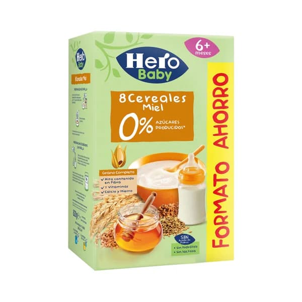 HERO Papilla 8 cereales con miel, a partir de 6 meses 820 g. - 0.82 kg - Imagen del producto en Findit