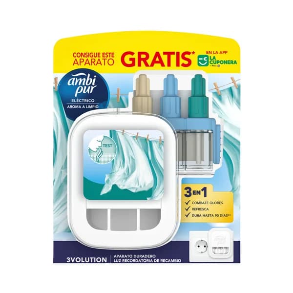 AMBIPUR Ambientador 3 vol aroma a limpio 20 ml. - 1 ud - Imagen del producto en Findit