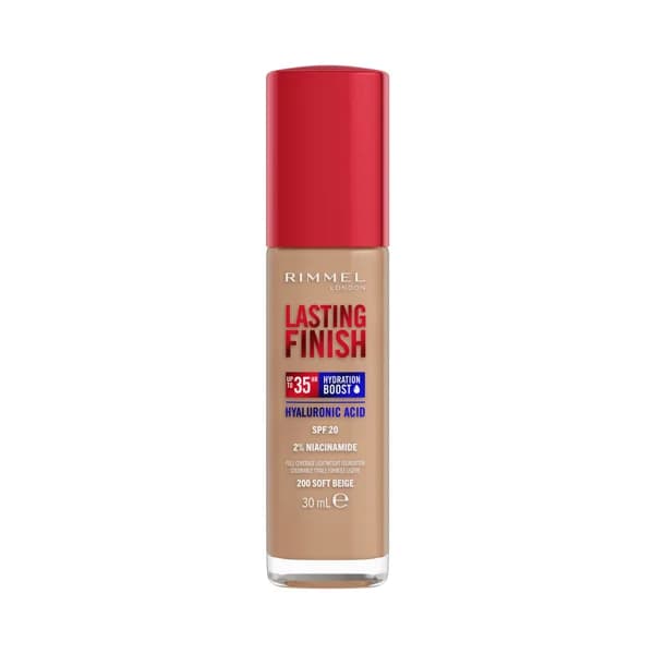RIMMEL Lasting finish 35 hour foundation  Tono 200 Soft beige Base de maquillaje hidratante y de larga duración. - 1 ud - Imagen del producto en Findit