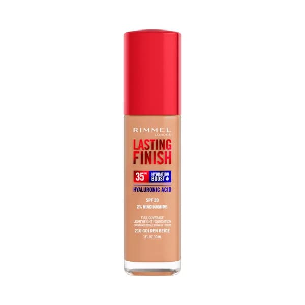 RIMMEL Lasting finish Tono 210 Golden beige Base de maquillaje hidratante de larga duración. - 1 ud - Imagen del producto en Findit