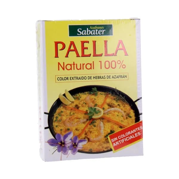 SABATER Sazonador para paella natural 100% SABATER caja de 3 uds x 2 gr. - 1 ud - Imagen del producto en Findit