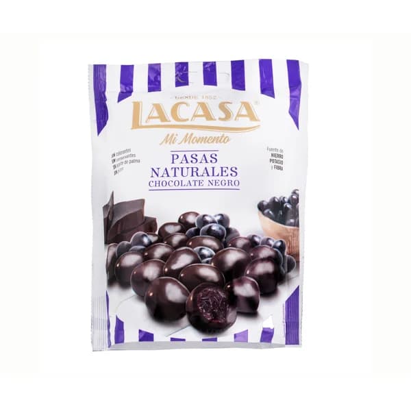 LACASA Pasas de chocolate negro lacasa doypack 115 g - 0.12 kg - Imagen del producto en Findit