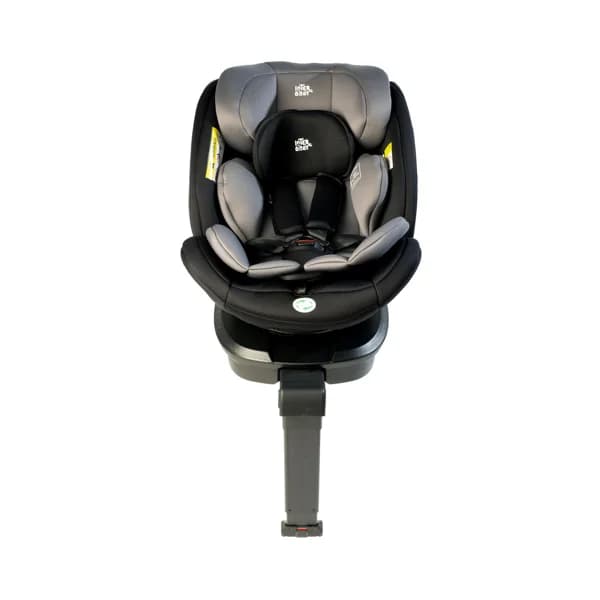 Silla de coche para bebé giratoria 360° INTERBABY, de 0 hasta 12 años (40-150 cm), Isofix, protección lateral SIP, 4posicines de reclinado, 8 posiciones de cabezal, color gris. - 1 ud - Imagen del producto en Findit