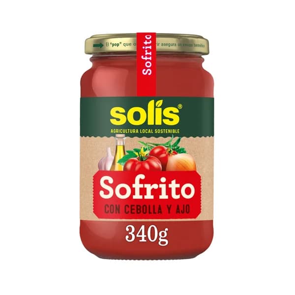 SOLÍS Tomate para sofrito con cebolla y ajo, 340 g. - 0.34 kg - Imagen del producto en Findit