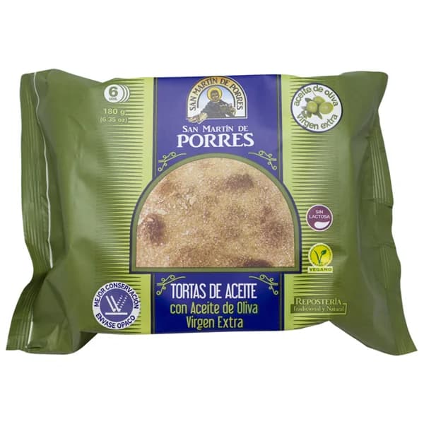 SAN MARTIN DE PORRES Torta en aceite de oliva 6 uds x 180 g. - 0.18 kg - Imagen del producto en Findit