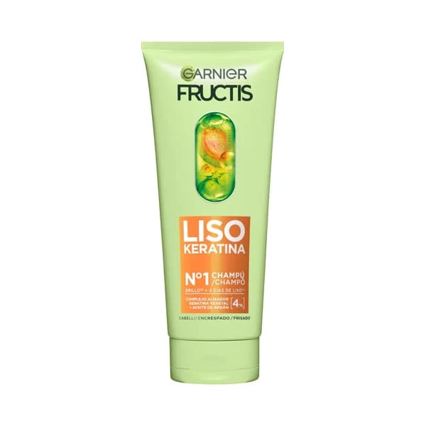 FRUCTIS Liso keratina nº1 de Garnier Champú alisador para cabellos encrespados 200 ml. - 0.2 l - Imagen del producto en Findit