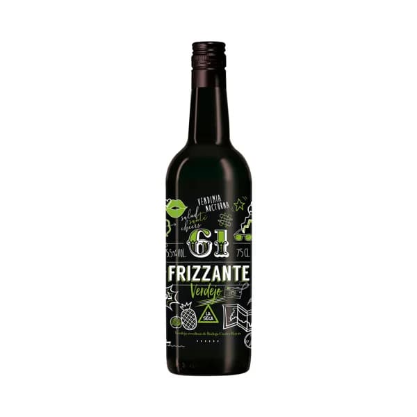 FRIZZANTE 61 Vino verdejo frizzante de vendimia nocturna FRIZZANTE 61 botella de 75 cl. - 1 ud - Imagen del producto en Findit