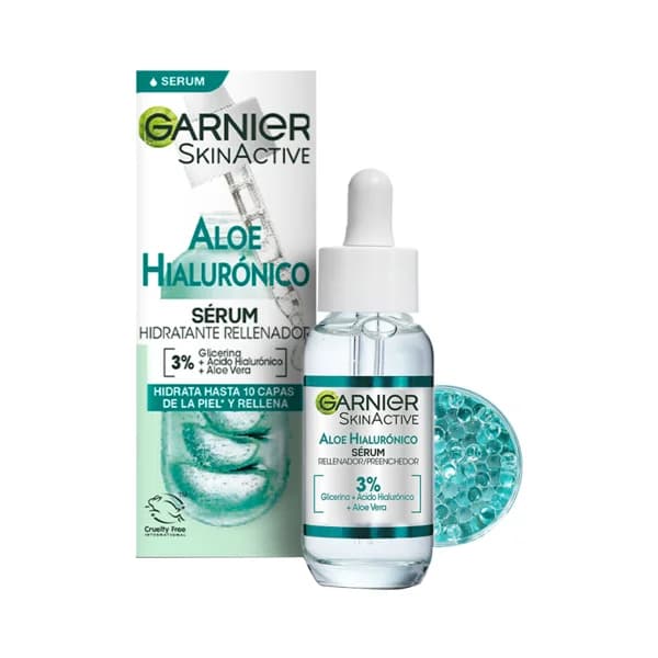 GARNIER Sérum hidratante y rellenador con aloe vera y ácido Hialurónico GARNIER Skin active 30 ml. - 1 ud - Imagen del producto en Findit