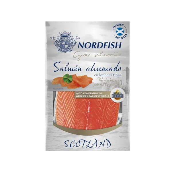 NORDFISH Salmón ahumado en finas lonchas, Escocés NORDFISH 80 g - 0.08 kg - Imagen del producto en Findit