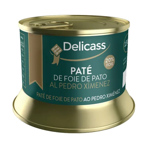 DELICASS Paté de foie de pato al Pedro Xímenez lata 130 g. - 0.13 kg - Imagen del producto en Findit