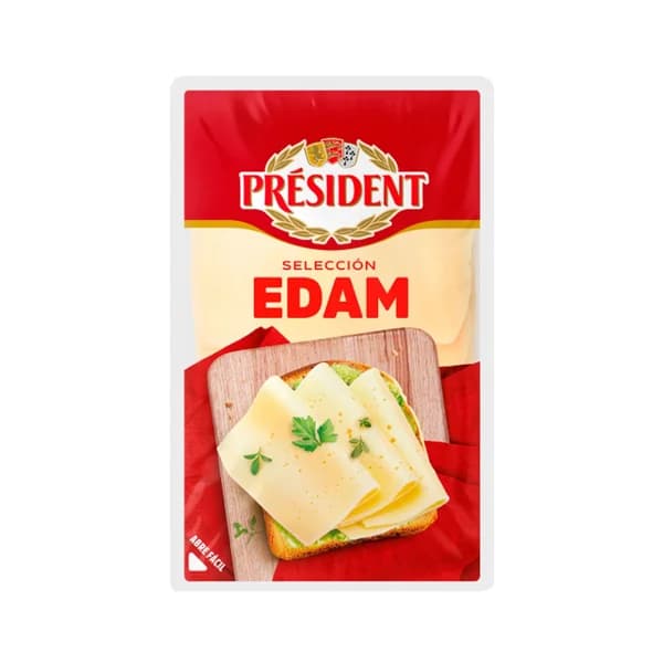 PRESIDENT Queso en lonchas edam 100g - 0.1 kg - Imagen del producto en Findit