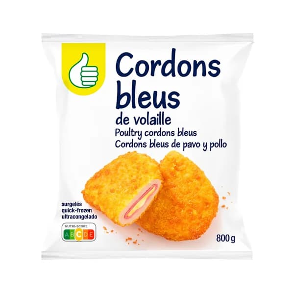 AUCHAN ECONOMICO Cordons bleus 800g - 0.8 kg - Imagen del producto en Findit