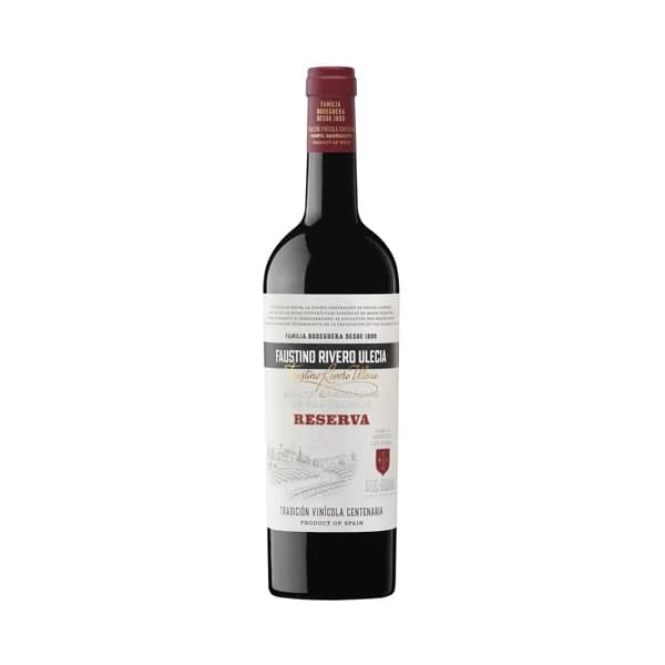FAUSTINO RIVERO ULECIA Vino tinto reserva con D.O. Utiel - Requena botella 75 cl. - 1 ud - Imagen del producto en Findit