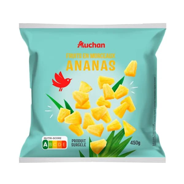 AUCHAN Piña troceada 450g - 0.45 kg - Imagen del producto en Findit
