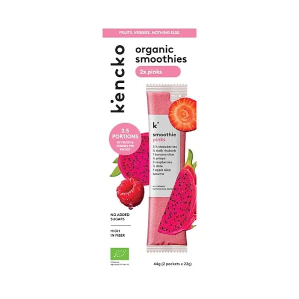 KENCKO Smoothie pink Preparado para batido de frutas ecológicas y lucuma en polvo 2 x 22 g. - 1 ud - Imagen del producto en Findit