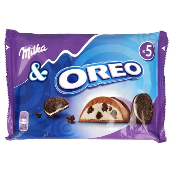 MILKA Barritas de chocolate y oreo 5 uds.185 g. - 0.19 kg - Imagen del producto en Findit