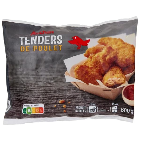 AUCHAN Tiras de pollo 600g - 0.6 kg - Imagen del producto en Findit