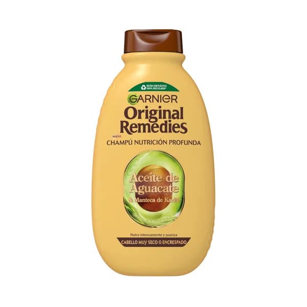 ORIGINAL REMEDIES de Garnier Champú nutrición profunda, para cabellos muy secos o encrespados 400 ml. - 0.4 l - Imagen del producto en Findit